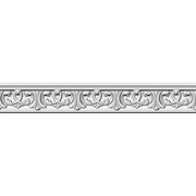 Плинтус ГЛАНЦЕПОЛ потолочный GP-29 96*53 Silver (1уп-28шт)