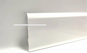 Плинтус напольный с кабель-каналами 85мм 2,2м Деконика 001 Белый