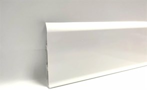 Плинтус напольный с кабель-каналами 85мм 2,2м Деконика 001-G Белый глянцевый