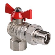 Кран Valtec шаровый угл. с полусгоном вр-нр 3/4 рукоятка  бабочка  VT.228