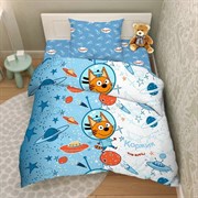 Комплект постельного белья ВАСИЛИСА '17 Тинейджер 214*150 бязь наб 70*70 СТС Три кота 7955/1 ИНТЕРНЕ
