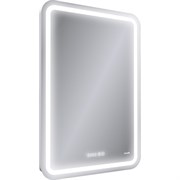 Зеркало LED DESIGN PRO 050 80*55 холодный/теплый свет, часы с подсветкой, прямоугольное