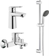 Набор смесителей GROHE Start Edge 3 в 1 ПРОМО (для ванны, раковины, ручной душ) 120210