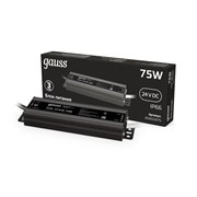 Блок питания GAUSS LED STRIP 75W 24V IP66 202022075
