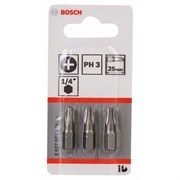 Биты BOSCH 3 БИТ 25мм PH3 ХН (50137490) 2607001515
