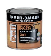 Грунт-эмаль DALI молотковая по ржавчине серебристый 0,75л
