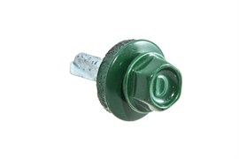 Саморезы СТРОЙБАТ кровельные с буром 4,8x28 (зеленый 60 шт) 228791