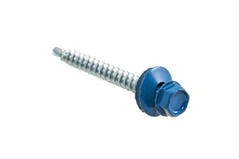 Саморезы СТРОЙБАТ кровельные с буром 4,8x35 синий (250 шт) 115830