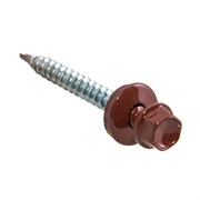 Саморезы СТРОЙБАТ кровельные с буром 4,8x35 темно красный (250 шт)115890