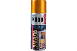 Эмаль-аэрозоль KUDO универсальня металик, зеркальное золото 520мл 1034