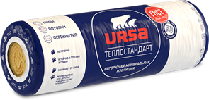 Теплоизоляция URSA ТЕПЛОСТАНДАРТ 2х50х1220х5800 рулон 14,2м2