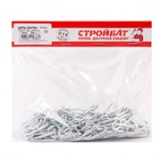 Цепь СТРОЙБАТ DIN 763 (дл. звено) 3мм (белый цинк 3 м) 266160
