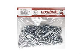 Цепь СТРОЙБАТ DIN 766 (кор. звено) 4мм (белый цинк 5 м) 261700