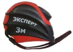 Рулетка ЭКСПЕРТ двойная фиксация, обрезиненный корпус из ABS пластика 3м*16мм 7303