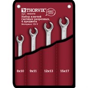 Набор ключей THORVIK гаечных комбинированных серии ARC в сумке, 8-17мм (4 предметов) W4S4TB