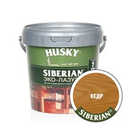 Эко-Лазурь HUSKY SIBERIAN для дерева полуматовая кедр 0,9л