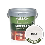 Эко-Лазурь HUSKY SIBERIAN для дерева полуматовая белая 0,9л