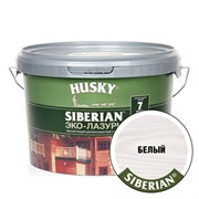 Эко-Лазурь HUSKY SIBERIAN для дерева полуматовая белая 2,5