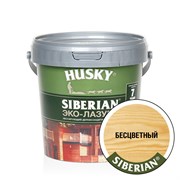 Эко-Лазурь HUSKY SIBERIAN для дерева полуматовая бесцветная 0,9
