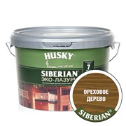 Эко-Лазурь HUSKY SIBERIAN для дерева полуматовая ореховое дерево 2,5л