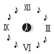 Часы-наклейка DIY Ноты, d=45см 5451339