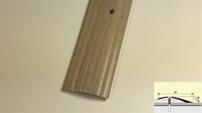 Кант полукруглый 40мм 1,8 дуб дымчатый