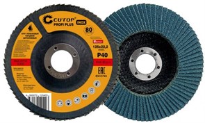 Круг FIT лепестковый торцевой циркониевый CUTOP Profi Plus (80 лепестков) 125*22,2мм Р120 72-125120
