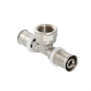 Тройник Valtec пресс с переходом на вн. резьбу 16*1/2*16 VTm.232
