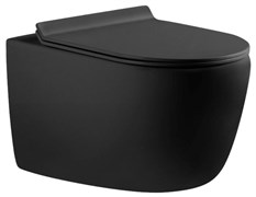 Унитаз подвесной матовый черный с сиденьем ZT-1025MB