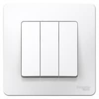 Выключатель WESSEN BLANCA BLNVS100501 3-кл С/У (cх.1+1+1), 10А, 250B, белый