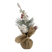 Украшение новогоднее ЗАСНЕЖЕННАЯ ВЕТОЧКА, ПВХ 25*14*5см 82207