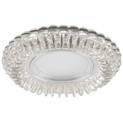 Светильник потолочный Feron MR16 50W G5,3 прозрачный+синяя подсветка CD904 32542