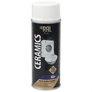 Краска аэрозоль CYCLONE CERAMICS белая глянцевая арт.9003/INRAL