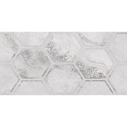 Плитка GOLDEN TILE облицовочная FUSION HEXAGON 300*600 серая 112151