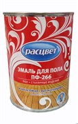Эмаль РАСЦВЕТ ПФ-266 для пола желто-коричневая 0,9кг
