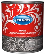 Эмаль РАСЦВЕТ алкидно-стирольная, с молотковым эффектом, серебристая 2,5кг