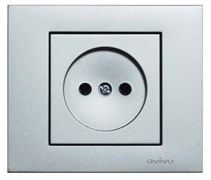 Розетка OVIVO GRANO б/з дымчатый 400-110300-215