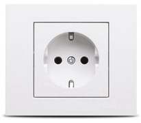 Розетка OVIVO GRANO с/з белый 400-010300-217