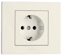Розетка OVIVO GRANO с/з крем 400-020300-217