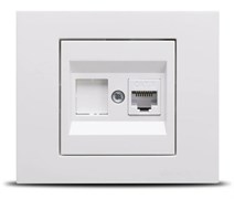 Розетка OVIVO GRANO телефонная 2-я белый 400-010300-222