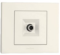 Розетка OVIVO GRANO ТВ проходная крем 400-020300-224