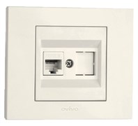 Розетка OVIVO GRANO компьютерная крем 400-020300-229