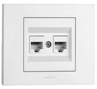 Розетка OVIVO GRANO компьютерная 2-я белый 400-010300-230