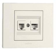 Розетка OVIVO GRANO компьютерная 2-я крем 400-020300-230
