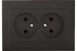 Розетка OVIVO GRANO 2-я б/з черный 400-170300-908