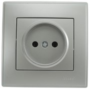 Розетка LESYA б/з бакалит, серебро матовый 705-4343-121B