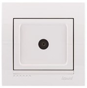 Розетка LESYA ТВ проходная, серебро матовый 705-4343-129