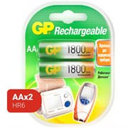 Аккумулятор GP пальчиковые 1800мАч (2шт) в блистере