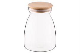 Банка для хранения ARDESTO FRESH HOURGLASS 1100 мл, стекло, бамбук AR1311BH