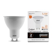 Лампа GAUSS LED Elementary MR16 5.5W GU10 3000K LD13616